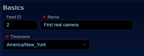 Aevocam Feed Editor Basics Section