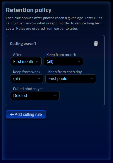 Retention Policy (Culling Rules) 2
