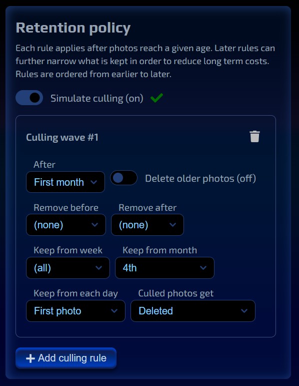 Retention Policy (Culling Rules) 3